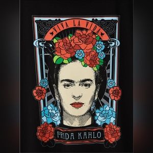 Black Frida Kahlo graphic tank, size 2x